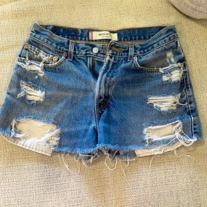 Levi’s 505 high rise shorts. Fits like a size 6